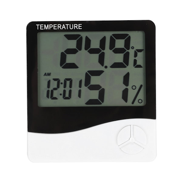 Digital inomhustermometer Rum Desktop Temperaturmätare Fuktighetsmätare Monitor