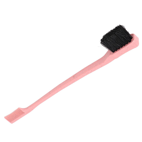 Øjenbrynsbørste Hvedehalm Unik Dobbelt Hoved Makeup Øjenvippe Øjenbrynsbørste Skønhedsværktøj Rød