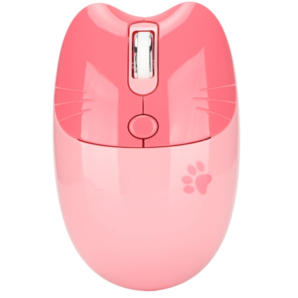 Trådløs mus Sød tegneserie Cat Paw 2.4G Dobbelttilstand computertablet Tre niveauer DPI Mini Silent Wireless Mouse Rosa