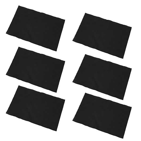 50 STK Rengøringsklud til ruder Tyk spejlrengøringsklud til Campingvogn Yacht Sort 20 cm X 30 cm / 7,9 X 11,8 tommer