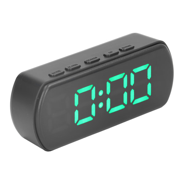 Digitala väckarklockor Snooze Temperatur 12 24h Liten elektronisk skrivbordsklocka med LED-skärm för kök Kontor Sovrum Grön