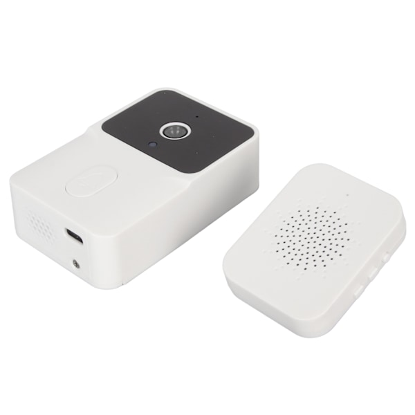 WIFI Video Dørklokke HD 1080P IR Nattesyn Fjernbetjent Visuel Intercom Dørklokke til Hjemmet Hvid