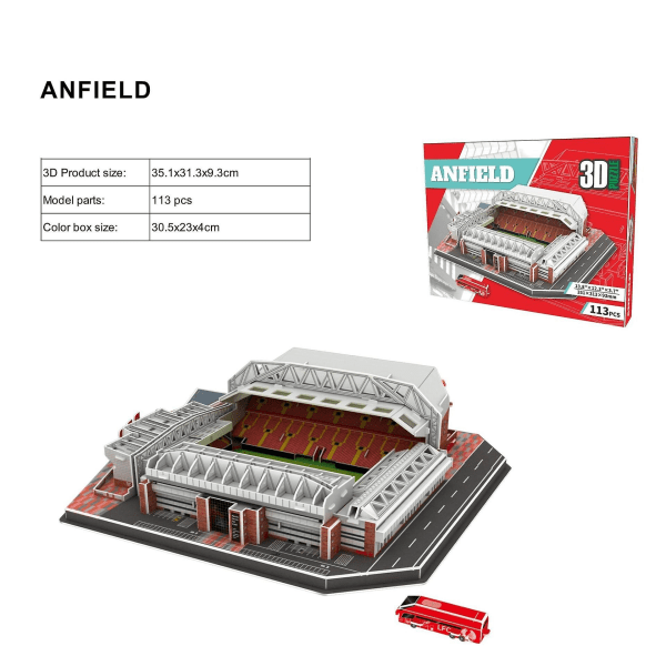 3d tredimensjonalt puslespill Fotballbanemodell Gjør-det-selv-puslespill Byggestadion leker og gaver I