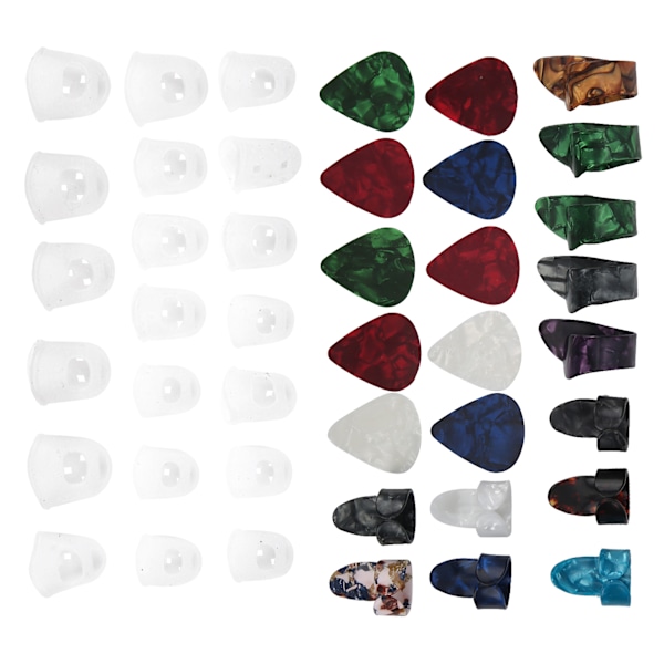 42st Gitarr Finger Pick Set Thumb Protector Musikinstrument Performance Tillbehör
