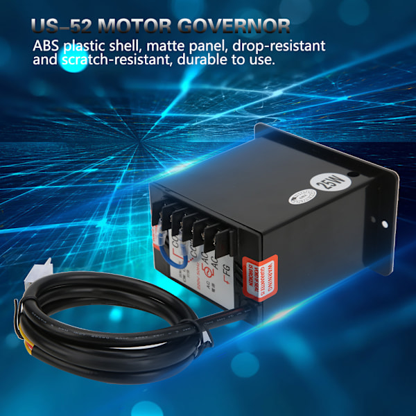 BERM motorhastighetsregulator med potentiometer gängad knopp 3,96 gränssnitt AC220V 50/60Hz25W