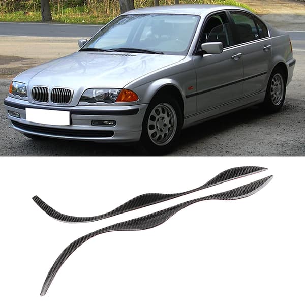 Kolfiber-bryn för strålkastare, passar E46 323i 328i 330i 325i 1999-2004