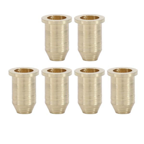 6 stk Jern Elektrisk Gitarstrenghylser Gitarstrenghette Instrument Tilbehør (Gull)