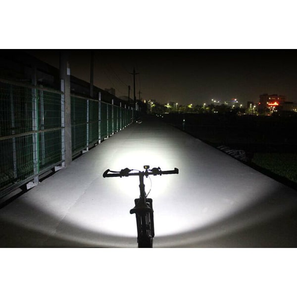2400 Lumen Vattentät MTB Mountain Bike Light USB Opladningsbar 4 positioner Front Light LED-lampe Kraftfuld Passer alle VTC Bike，HANBING