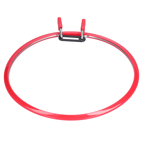 Broderbåge Röd plastkorsstygn Ring Broderikrans Vårstil Broderiram