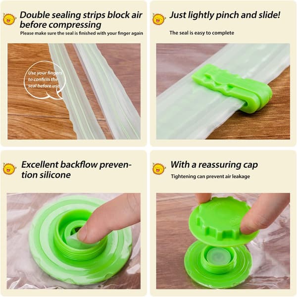 Extra Large Jumbo Vacuum Storage Bags Compatible with Clothes, Comforters, Bedding