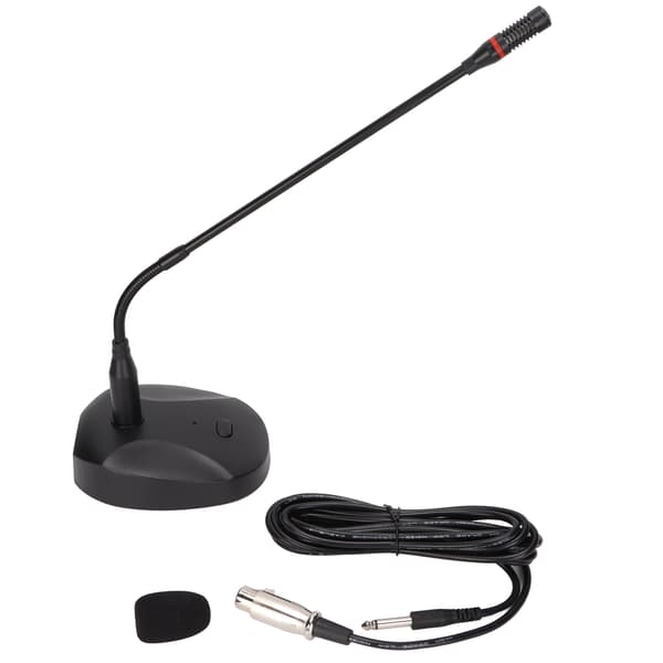 Gooseneck-mikrofon til skrivebord med XLR til 6,35 mm kabel til konference og webcast