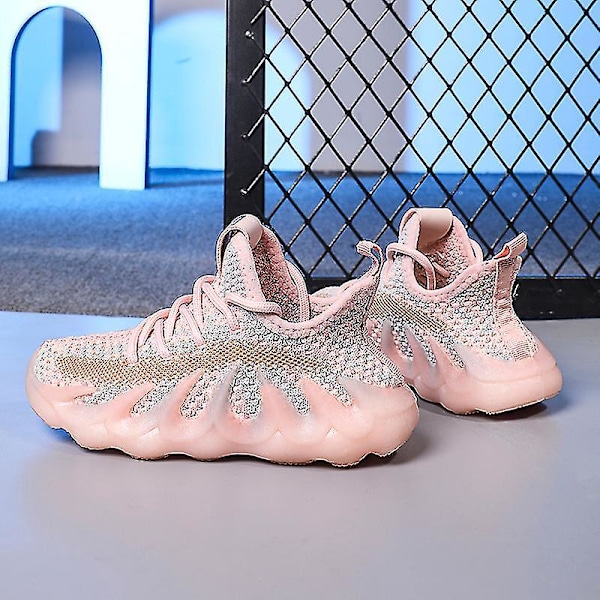 Åndbare Pink Løbesko til Børn - Mode Sneakers til Drenge og Piger
