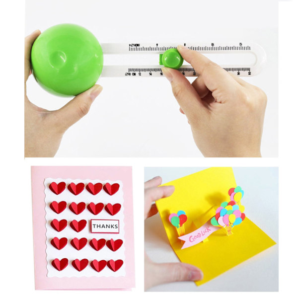 Pyöreä paperinleikkuri DIY 360 asteen leikkaus Kannettava pyöreä paperinleikkuri optisille kalvoille ja valokuvapaperille