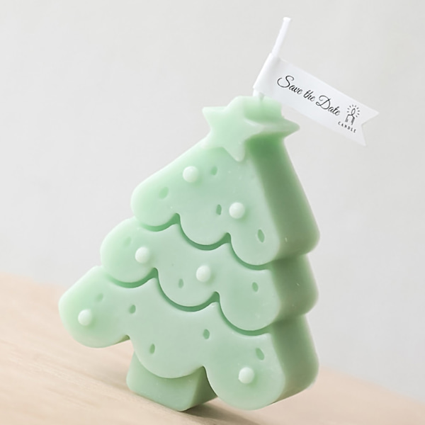 Julgran Aromaterapi Ljus Trädformade ljus Jul Hemdekoration Desktop Hantverk Present Grön