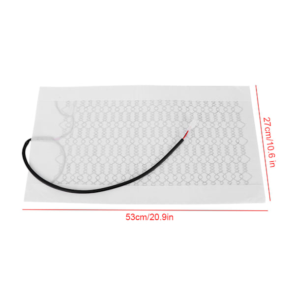 2kpl 12V 53x27cm Hiilikuitu Auton Istuinlämmitin Lämmitetty tyyny Lämmitysmatto talveksi