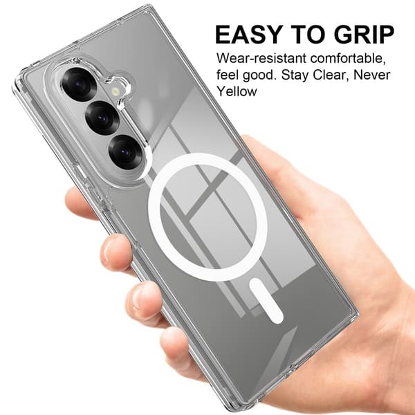 Compatible with Samsung Z Fold7 Transparent TPU Case - Transparent Transparent transparent