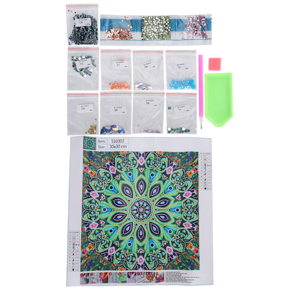 5D Specialformet Diamantmaleri Mandala Blomst DIY Dekorativt Stue Soveværelse Håndværk