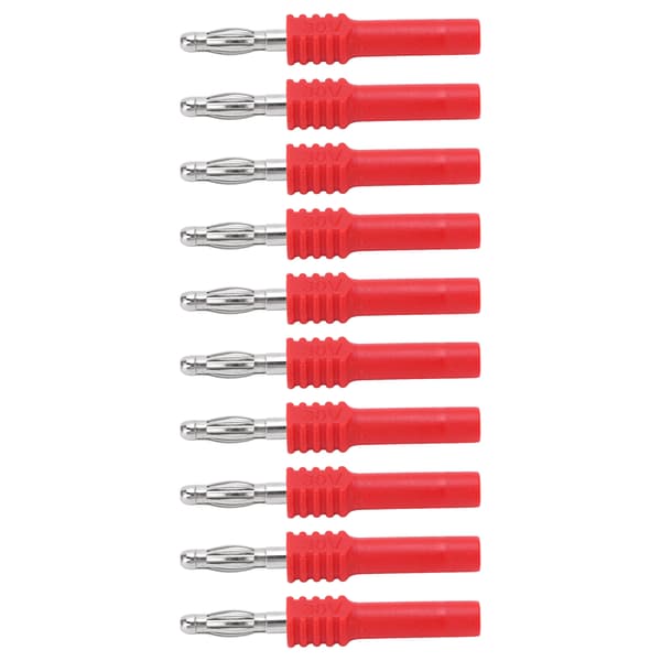 10 STK. J.20025 Bananstikforbindelse 4 mm Han til 2 mm Hun Multimeter Bananstik Adapter til Industri Rød
