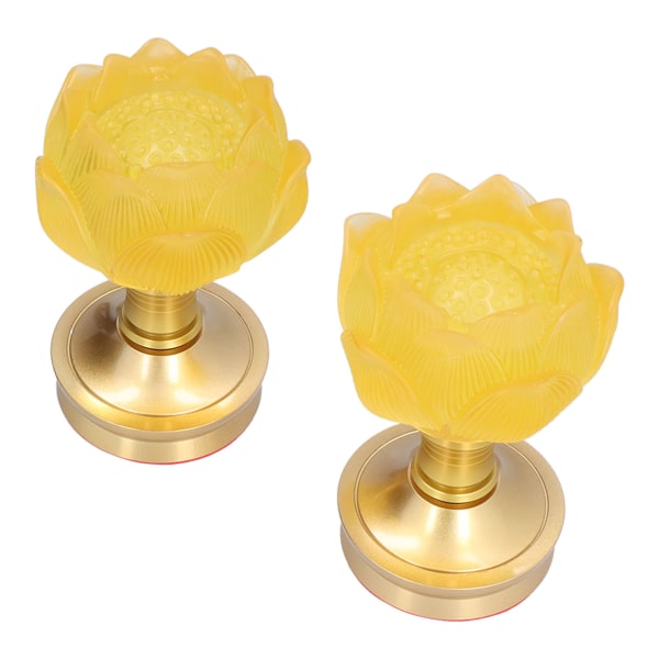 2 Set LED Buddhist Lampa 3 Färgjustering Buddha Flower Light för Buddhism Faith SupplyAU Plug 100-240V