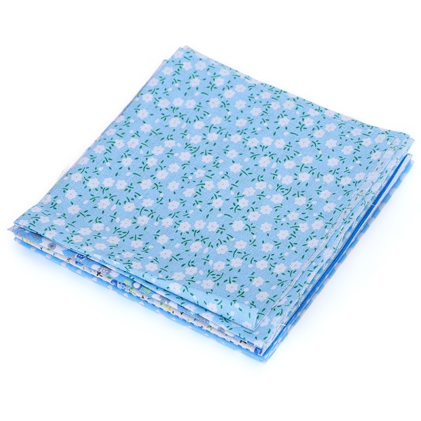 25 x 25 cm DIY Munnbind Bomullsstoff Håndverk Elastisk Snøre Nesebroer Bar Systoff Blå