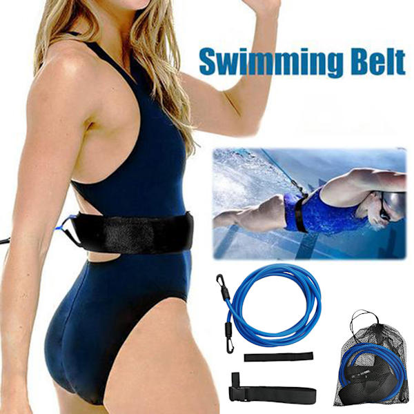 Simträningsbälten Simbungbyxor Motståndsband Swim Tether Stationär simning Simsele Statiskt simbälte
