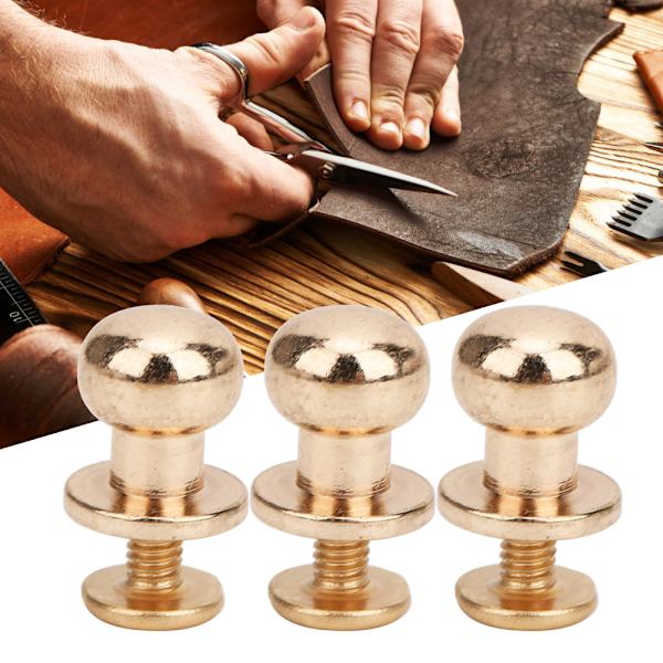 20 kpl 9 x 8 mm tee-se-itse-kopparniitit pyöreällä päällä Nippel-naulakotelo Kengät Tarvikkeet nahalle Kulta 9 x 8 mm