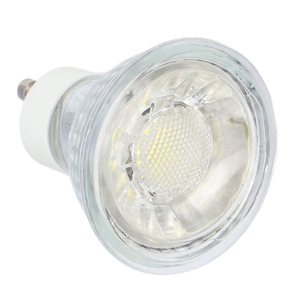 GU10-pære 5W LED COB-lampe Lysstyrke Justerbar Spotlampe til Kontor i Soveværelse 220VPure Hvidt Lys 6000K