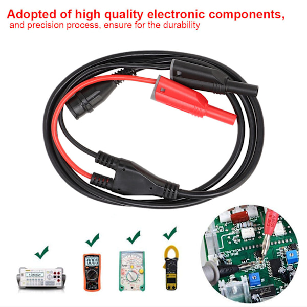 P1800A BNC hannkontakt til 4 mm bananplugg Krokodilleklemme Multimeter testledningssett