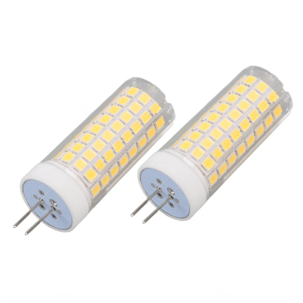 2 stk LED majslampe keramik 102 lysdioder G4 fatning 10W dæmpbar halogenækvivalent 100W AC100-120V naturligt lys