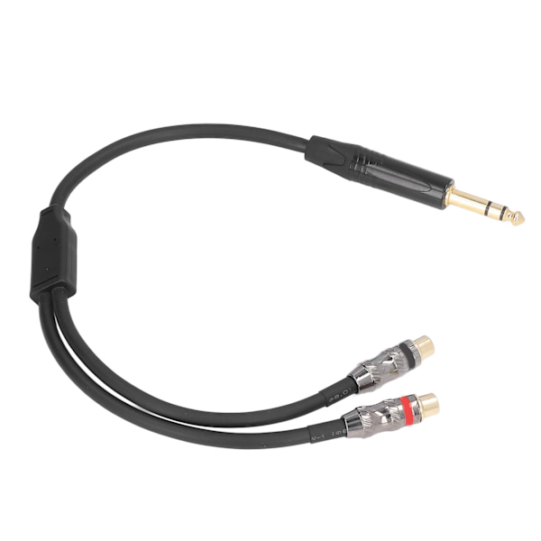 Dobbel RCA til 6,35 mm kabel 1/4 tommers hann stereo til 2RCA hunn Y splitteradapter for Studio Live Performance 1,0 fot