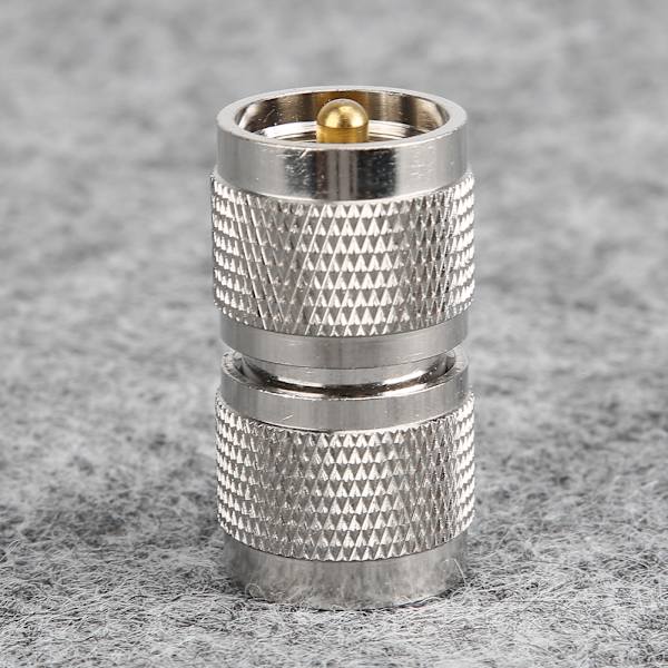 2 stk PL259 UHF hann til hann kontaktkontakt RF koaksial koaksialadapter