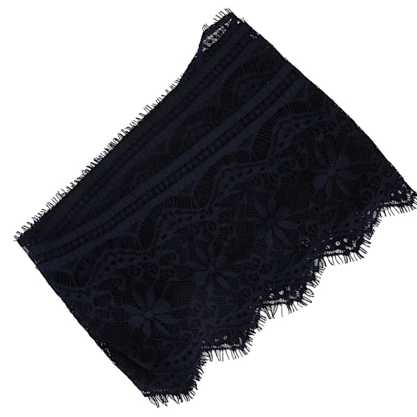 14,5 cm Polyester Silke Kläder Broderi Spets DIY Klänning Hantverk Tyg Kläder Dekoration Marinblå