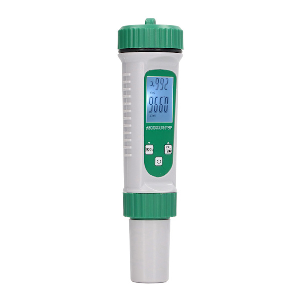 Vattenkvalitetstestare 6 i 1 PH EC TDS SALT SG TEMP-mätare Digital display för plantering