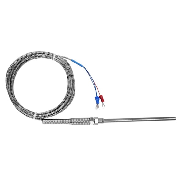 M8-gänga PT100 Platinamotstånd termoelement 100 mm sond temperatursensor tråd 0-400 ℃ (3 m)