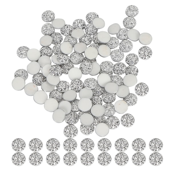 100 st platt diamantharts Rund Ljus Flatback Rhinestone Tillbehör Hantverkstillbehör 12mm