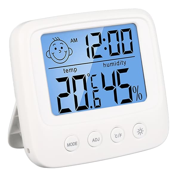 Digital väckarklocka med temperatur Fuktighet Multifunktion Digital termometer Hygrometer med bakgrundsbelysningstid