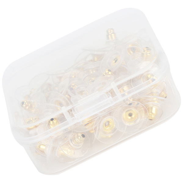 100 st örhängen rygg Ersättande pierced backing propp boxed DIY material Smycken tillbehör