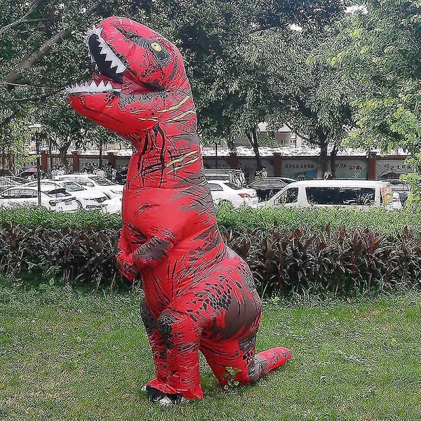 Heta uppblåsbara dinosauriekostymer kostymklänning T-rex Anime Party Cosplay brown Kids 120-145cm