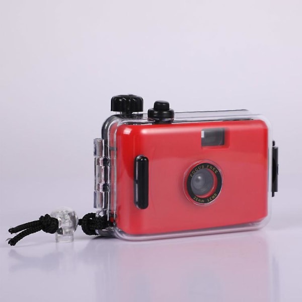 Återanvändbar filmkamera for engangsbruk Red Waterproof Film Camera