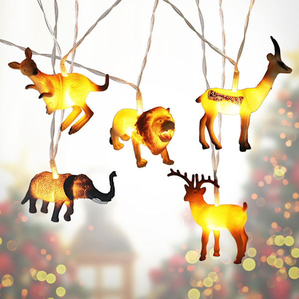Animal String Lights 10 LEDs Små djur String Lights Barnrumsdekoration för barnrum Inomhus String Lights