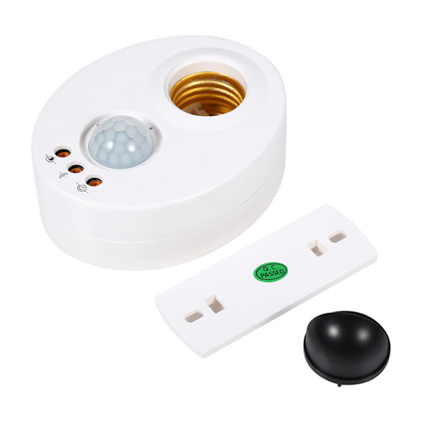 E27 110-250V Människokroppsinduktion Automatisk IR Infraröd sensor Ljussockel Bas Lamphållare