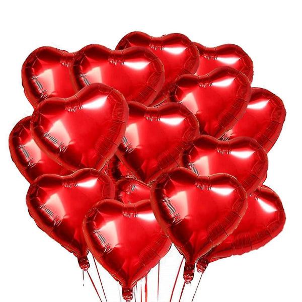Sydänilmapallot 25 kpl 18 tuuman kalvosydänilmapallot heliumilmapallot sydämenmuotoiset folioilmapallot ystävänpäivään, häihin Red
