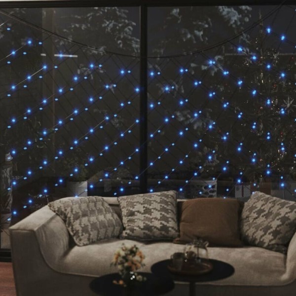Blått julelysnett 3x2 m 204 LED Innendørs/utendørs
