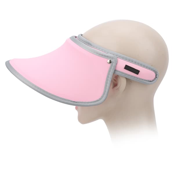 Elastisk strikket stoff pustende golf solhatt 360° rotasjon justerbar UV-beskyttelse lys rosa