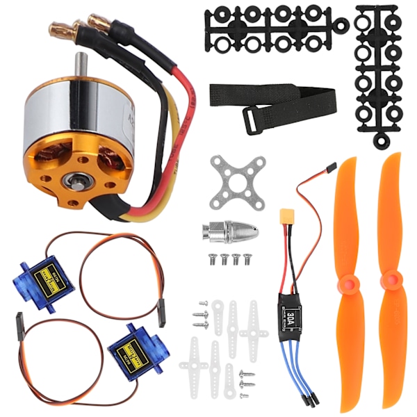 2212 1400KV Motor 8060 Propeller 9G Servo 30A XT60 ESC Kit til Fjernstyret Helikopter