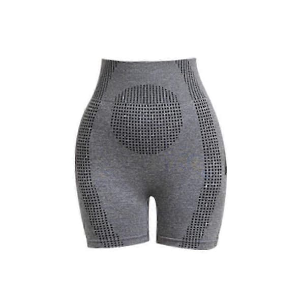 Mikrovibrationsmassage Modul Ice Silk lonfiber Reparerende Formende Shorts Grå Grey S