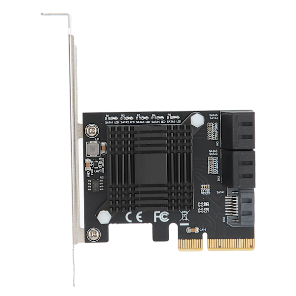 Udvidelseskort PCIE til 5 porte SATA3.0-modulomformerkort JMB585-chip til computer