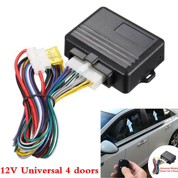 【NX】Universell automatisk 4-dörrars bilfönsterstängningsmodul Auto Security System Kit