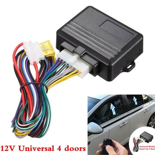 Universal Automatisk 4-dørs Bilrudeslukkermodul Auto Sikkerhedssystem Kit