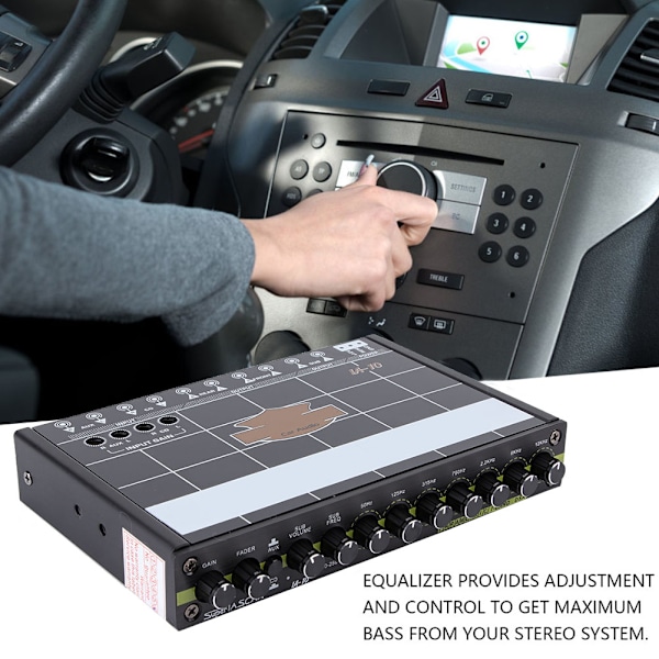 Bil 7 Bånds Audio Bas Restaurering Digital Equalizer Lydkontrol IA-10